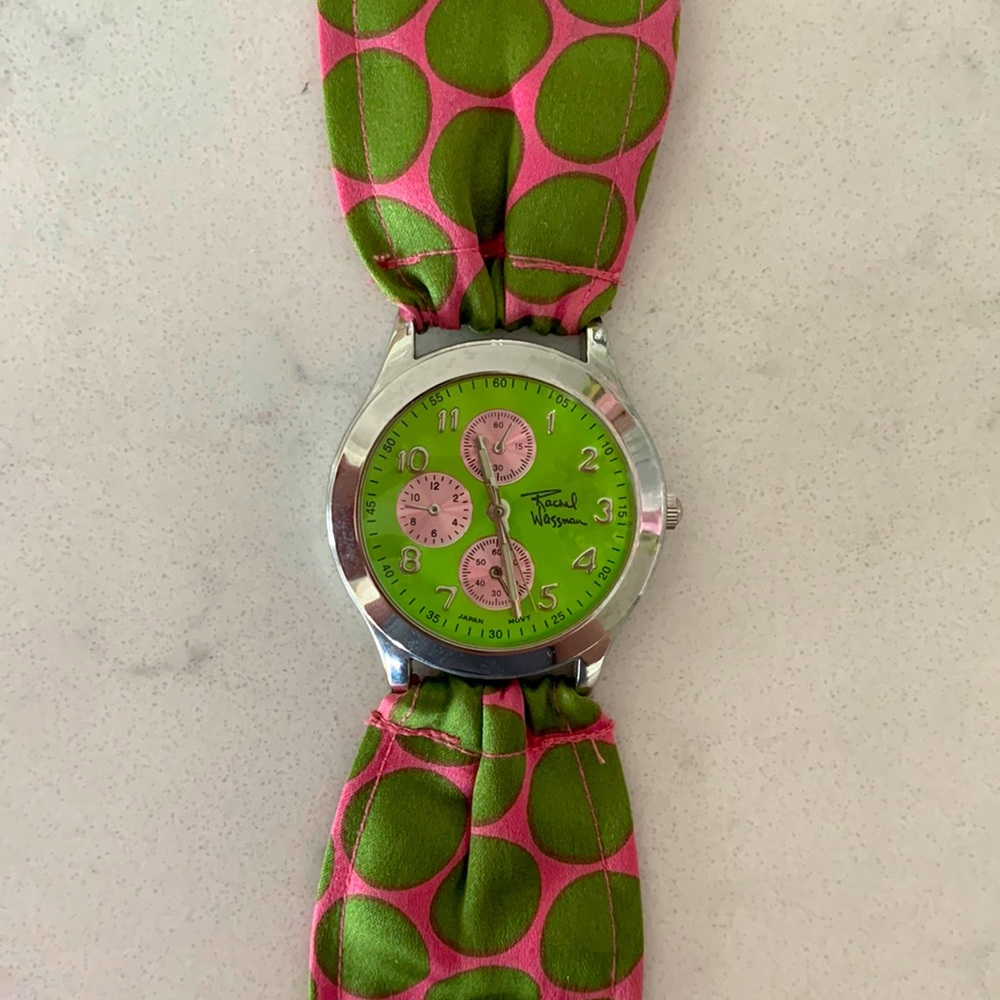 Rachel Weissman silk watch.